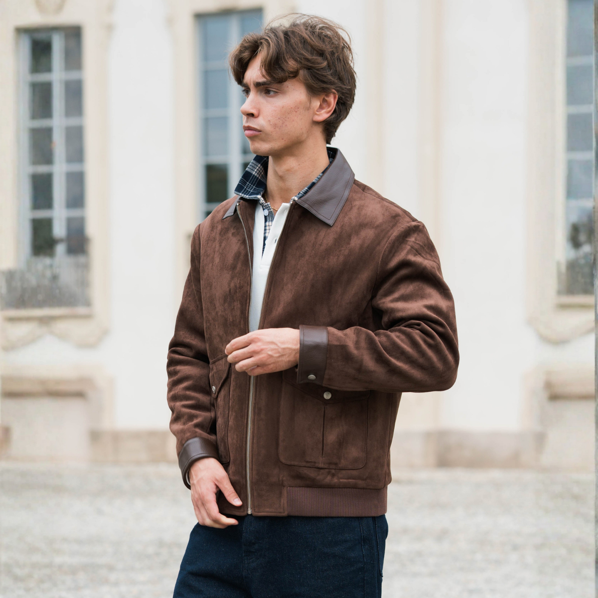 Chaqueta de ante