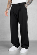 Pantalones negros anchos de corte sastre
