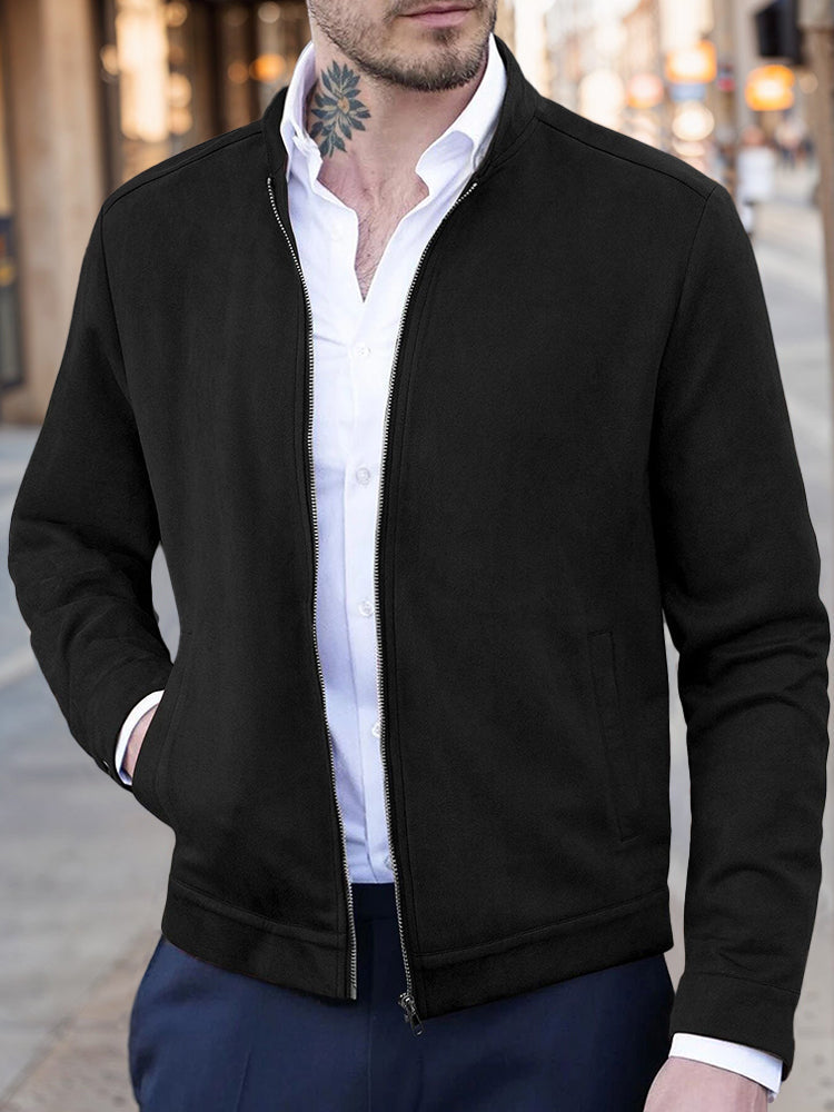Chaqueta de ante clásica, cómoda e informal