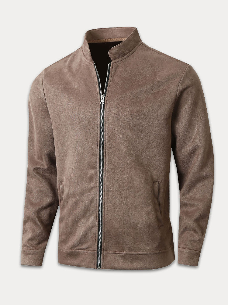 Chaqueta de ante clásica, cómoda e informal