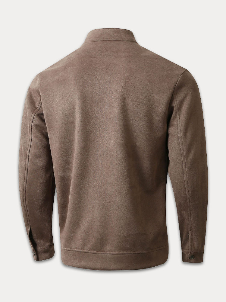 Chaqueta de ante clásica, cómoda e informal
