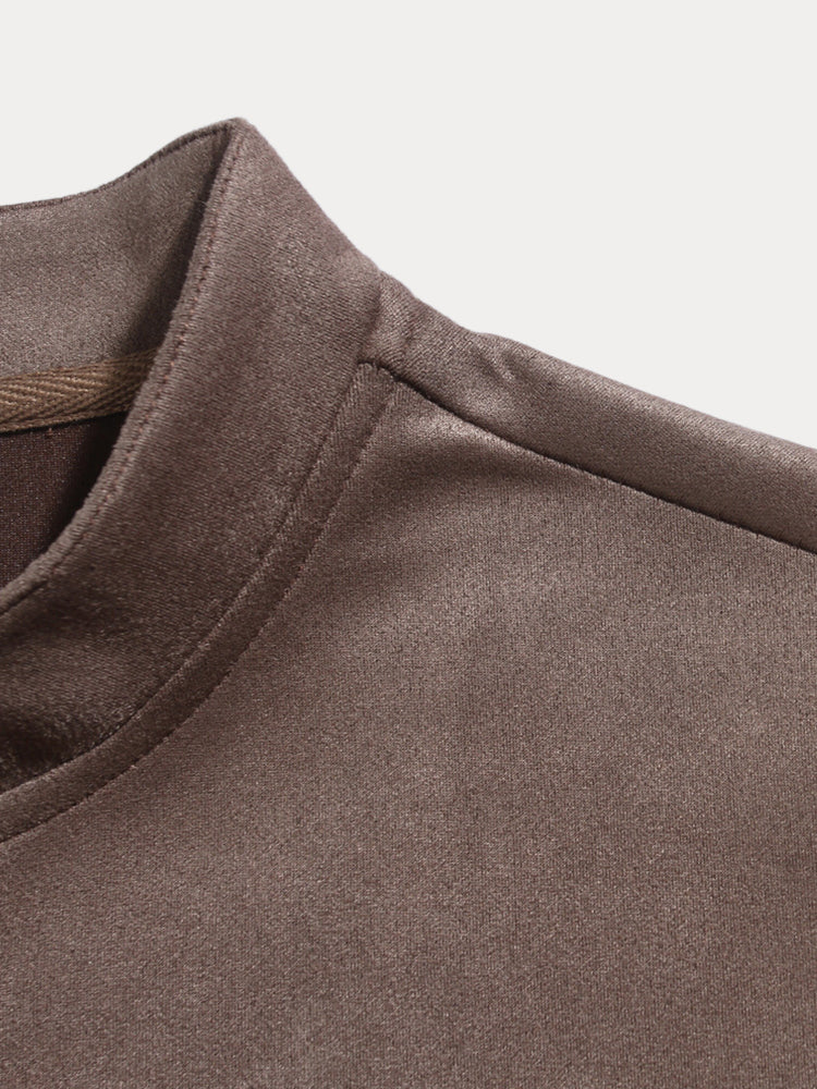 Chaqueta de ante clásica, cómoda e informal