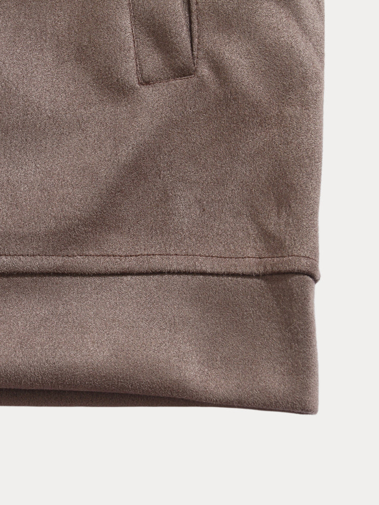 Chaqueta de ante clásica, cómoda e informal