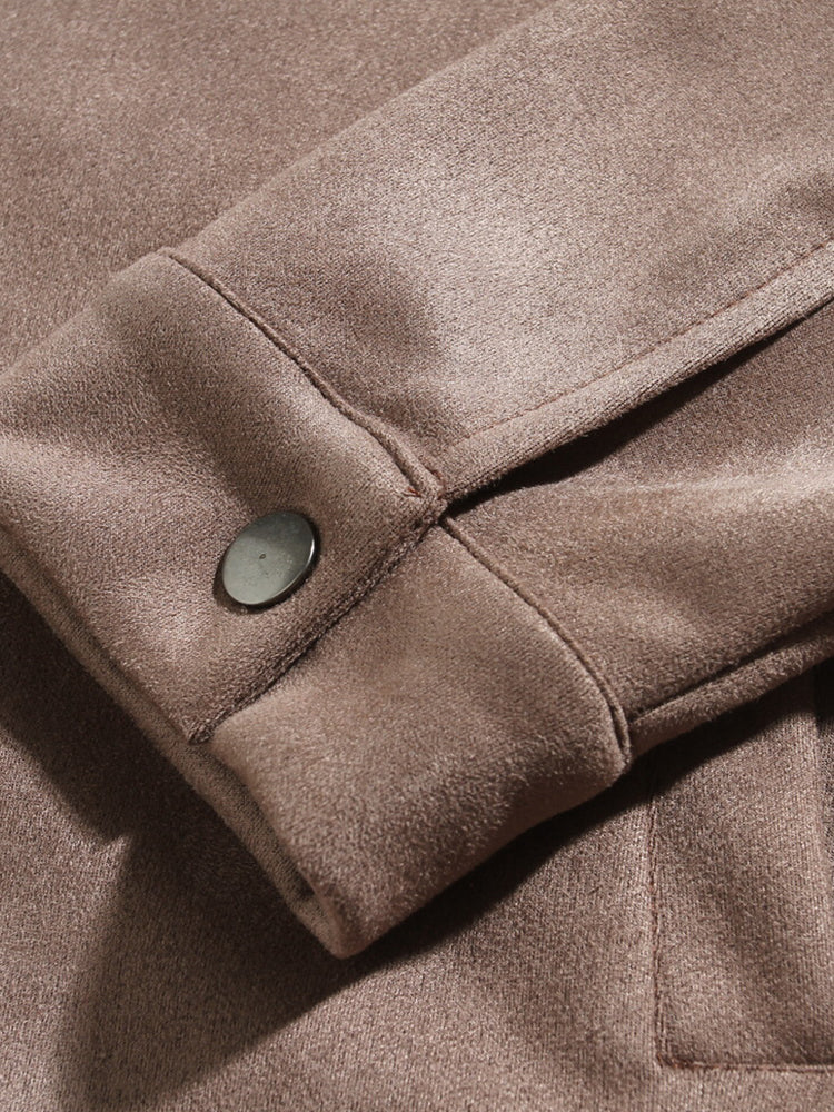 Chaqueta de ante clásica, cómoda e informal
